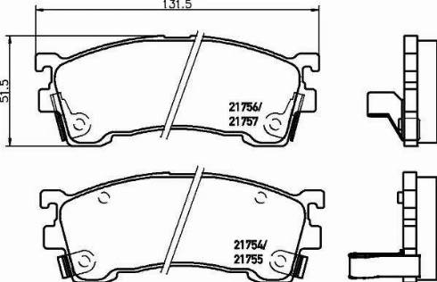 HELLA PAGID 8DB 355 016-331 - Bremžu uzliku kompl., Disku bremzes autospares.lv