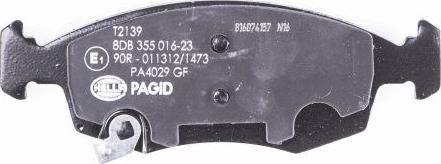 HELLA PAGID 8DB 355 016-231 - Bremžu uzliku kompl., Disku bremzes www.autospares.lv