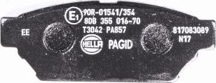 HELLA PAGID 8DB 355 016-701 - Bremžu uzliku kompl., Disku bremzes www.autospares.lv