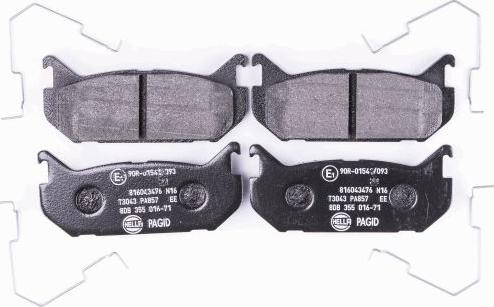 HELLA PAGID 8DB 355 016-711 - Bremžu uzliku kompl., Disku bremzes www.autospares.lv