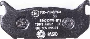 HELLA PAGID 8DB 355 016-711 - Bremžu uzliku kompl., Disku bremzes www.autospares.lv