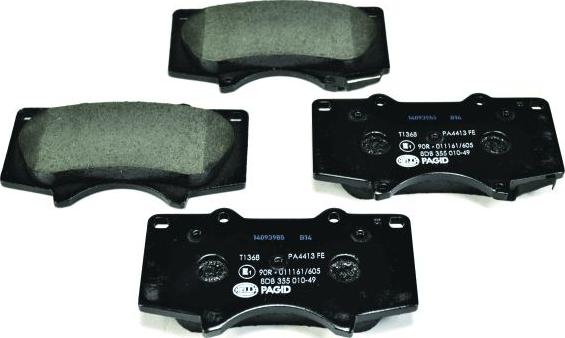 HELLA PAGID 8DB 355 010-491 - Brake Pad Set, disc brake www.autospares.lv