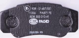 HELLA PAGID 8DB 355 010-411 - Bremžu uzliku kompl., Disku bremzes www.autospares.lv