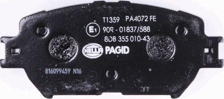 HELLA PAGID 8DB 355 010-431 - Bremžu uzliku kompl., Disku bremzes autospares.lv