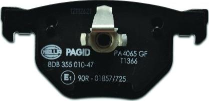 HELLA PAGID 8DB 355 010-471 - Bremžu uzliku kompl., Disku bremzes www.autospares.lv