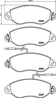 HELLA PAGID 8DB 355 010-531 - Bremžu uzliku kompl., Disku bremzes autospares.lv