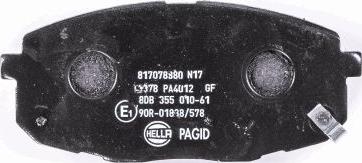 HELLA PAGID 8DB 355 010-611 - Bremžu uzliku kompl., Disku bremzes www.autospares.lv