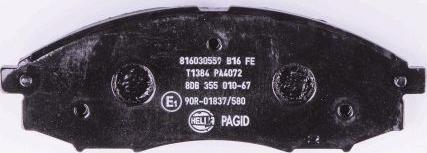 HELLA PAGID 8DB 355 010-671 - Bremžu uzliku kompl., Disku bremzes www.autospares.lv