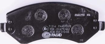 HELLA PAGID 8DB 355 010-051 - Bremžu uzliku kompl., Disku bremzes www.autospares.lv