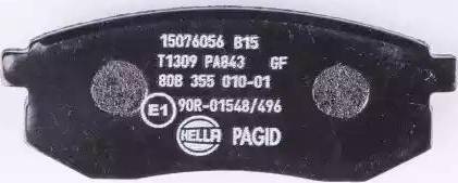 HELLA PAGID 8DB 355 010-011 - Bremžu uzliku kompl., Disku bremzes www.autospares.lv