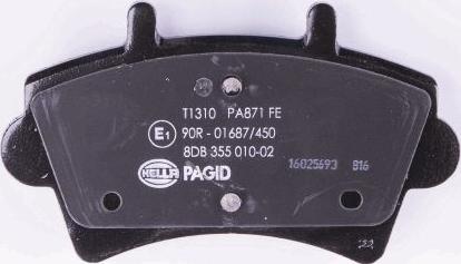 HELLA PAGID 8DB 355 010-021 - Bremžu uzliku kompl., Disku bremzes autospares.lv