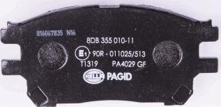 HELLA PAGID 8DB 355 010-111 - Bremžu uzliku kompl., Disku bremzes www.autospares.lv