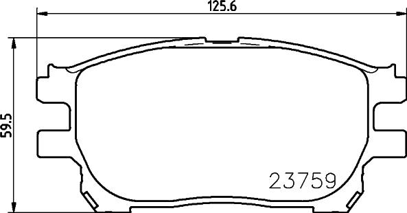 HELLA PAGID 8DB 355 010-111 - Brake Pad Set, disc brake www.autospares.lv