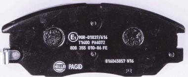 HELLA PAGID 8DB 355 010-861 - Bremžu uzliku kompl., Disku bremzes autospares.lv