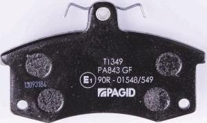 HELLA PAGID 8DB 355 010-341 - Bremžu uzliku kompl., Disku bremzes www.autospares.lv