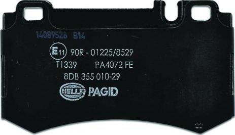 HELLA PAGID 8DB 355 010-291 - Bremžu uzliku kompl., Disku bremzes www.autospares.lv