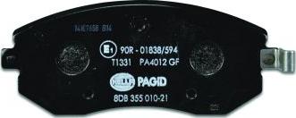 HELLA PAGID 8DB 355 010-211 - Bremžu uzliku kompl., Disku bremzes www.autospares.lv