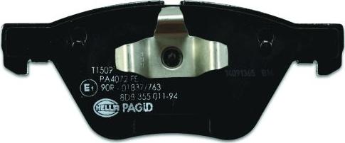 HELLA PAGID 8DB 355 011-941 - Bremžu uzliku kompl., Disku bremzes www.autospares.lv