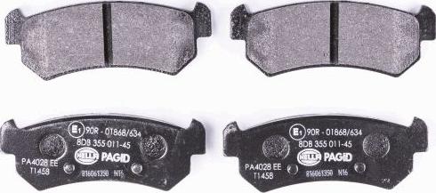 HELLA PAGID 8DB 355 011-451 - Bremžu uzliku kompl., Disku bremzes www.autospares.lv