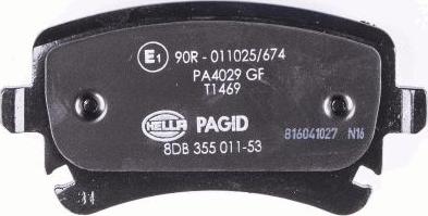 HELLA PAGID 8DB 355 011-531 - Bremžu uzliku kompl., Disku bremzes www.autospares.lv