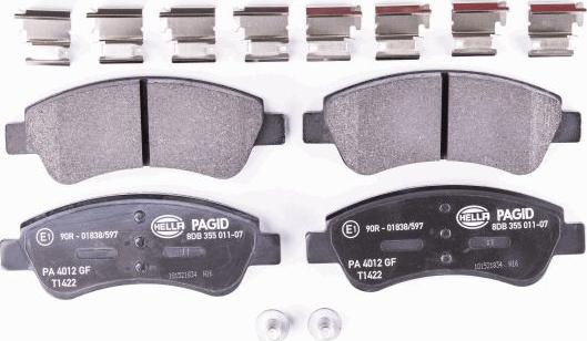 HELLA PAGID 8DB 355 011-071 - Brake Pad Set, disc brake www.autospares.lv