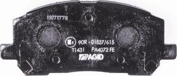 HELLA PAGID 8DB 355 011-161 - Bremžu uzliku kompl., Disku bremzes www.autospares.lv