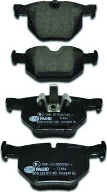 HELLA PAGID 8DB 355 011-801 - Bremžu uzliku kompl., Disku bremzes www.autospares.lv