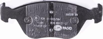 HELLA PAGID 8DB 355 011-211 - Bremžu uzliku kompl., Disku bremzes www.autospares.lv