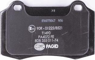 HELLA PAGID 8DB 355 011-741 - Bremžu uzliku kompl., Disku bremzes www.autospares.lv