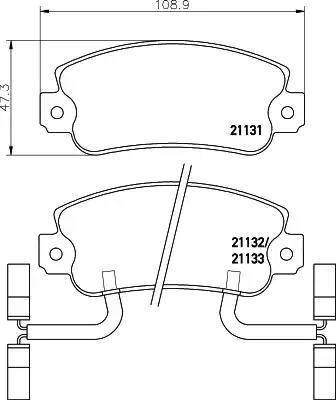 HELLA PAGID 8DB 355 018-931 - Bremžu uzliku kompl., Disku bremzes www.autospares.lv