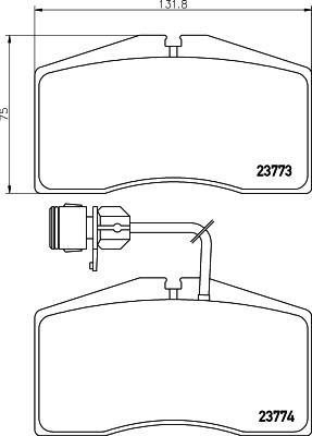 HELLA PAGID 8DB 355 018-491 - Bremžu uzliku kompl., Disku bremzes www.autospares.lv