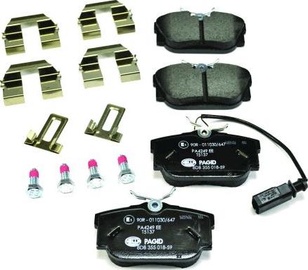 HELLA PAGID 8DB 355 018-591 - Brake Pad Set, disc brake www.autospares.lv