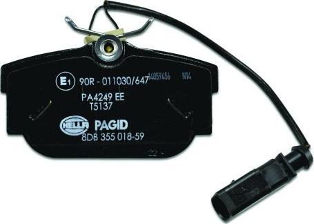 HELLA PAGID 8DB 355 018-591 - Brake Pad Set, disc brake www.autospares.lv