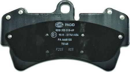 HELLA PAGID 8DB 355 018-691 - Bremžu uzliku kompl., Disku bremzes www.autospares.lv