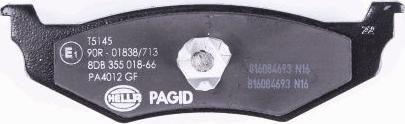 HELLA PAGID 8DB 355 018-661 - Bremžu uzliku kompl., Disku bremzes www.autospares.lv