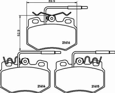 HELLA PAGID 8DB 355 018-091 - Bremžu uzliku kompl., Disku bremzes www.autospares.lv