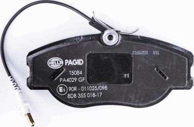 HELLA PAGID 8DB 355 018-171 - Bremžu uzliku kompl., Disku bremzes www.autospares.lv