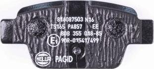 HELLA PAGID 8DB 355 018-851 - Bremžu uzliku kompl., Disku bremzes www.autospares.lv