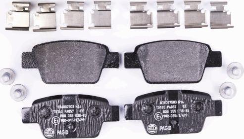 HELLA PAGID 8DB 355 018-851 - Bremžu uzliku kompl., Disku bremzes www.autospares.lv