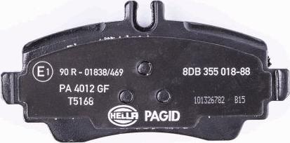 HELLA PAGID 8DB 355 018-881 - Bremžu uzliku kompl., Disku bremzes www.autospares.lv