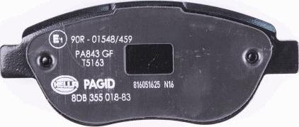 HELLA PAGID 8DB 355 018-831 - Bremžu uzliku kompl., Disku bremzes www.autospares.lv