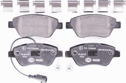 HELLA PAGID 8DB 355 018-821 - Brake Pad Set, disc brake www.autospares.lv