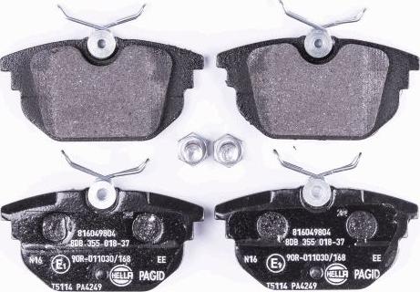 HELLA PAGID 8DB 355 018-371 - Bremžu uzliku kompl., Disku bremzes www.autospares.lv