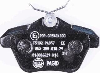 HELLA PAGID 8DB 355 018-291 - Bremžu uzliku kompl., Disku bremzes www.autospares.lv