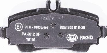 HELLA PAGID 8DB 355 018-281 - Bremžu uzliku kompl., Disku bremzes www.autospares.lv