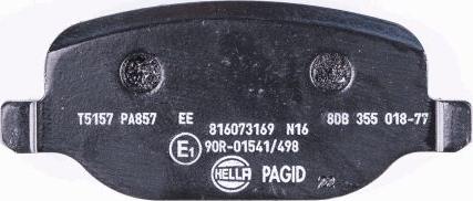 HELLA PAGID 8DB 355 018-771 - Bremžu uzliku kompl., Disku bremzes www.autospares.lv