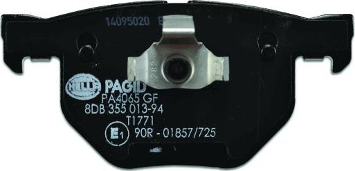 HELLA PAGID 8DB 355 013-941 - Bremžu uzliku kompl., Disku bremzes www.autospares.lv