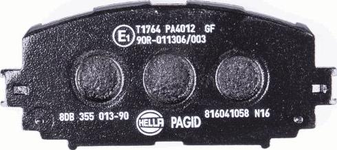 HELLA PAGID 8DB 355 013-901 - Bremžu uzliku kompl., Disku bremzes www.autospares.lv