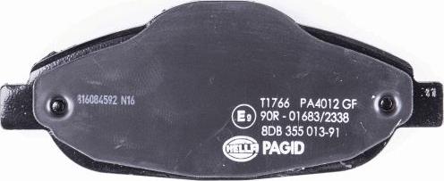 HELLA PAGID 8DB 355 013-911 - Bremžu uzliku kompl., Disku bremzes www.autospares.lv