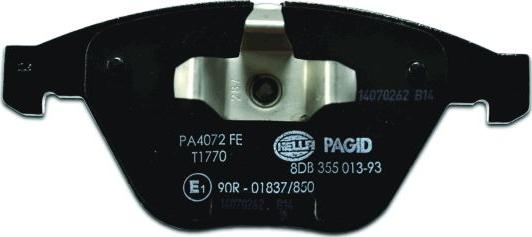 HELLA PAGID 8DB 355 013-931 - Bremžu uzliku kompl., Disku bremzes autospares.lv